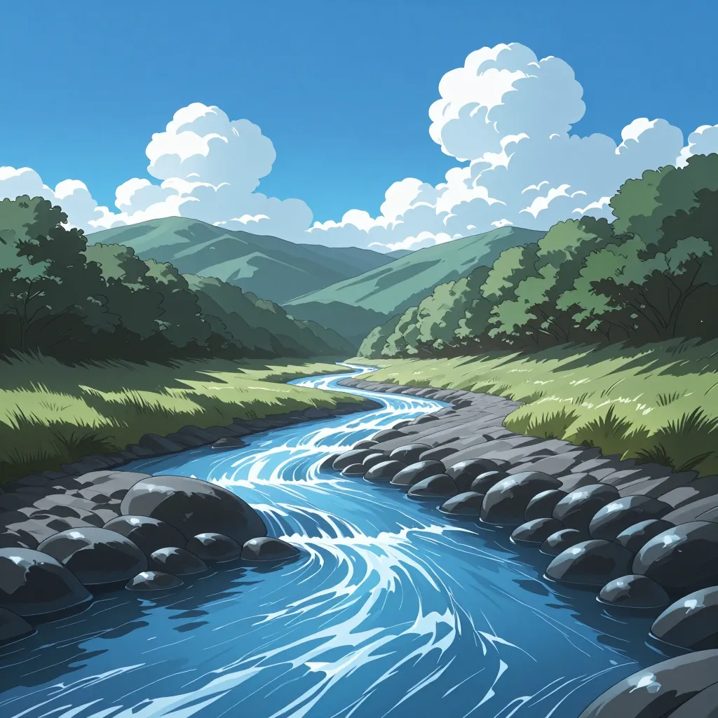 流れる 연상 이미지