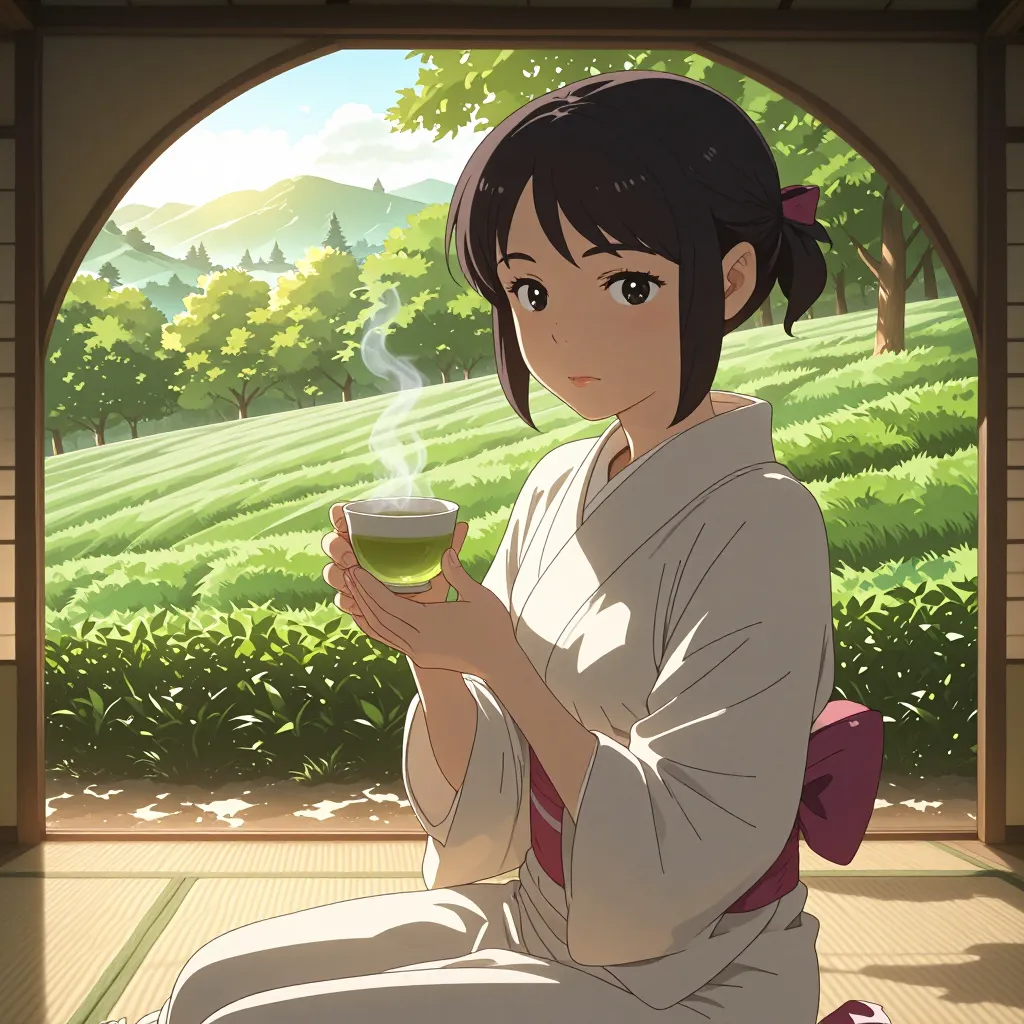 お茶 연상 이미지