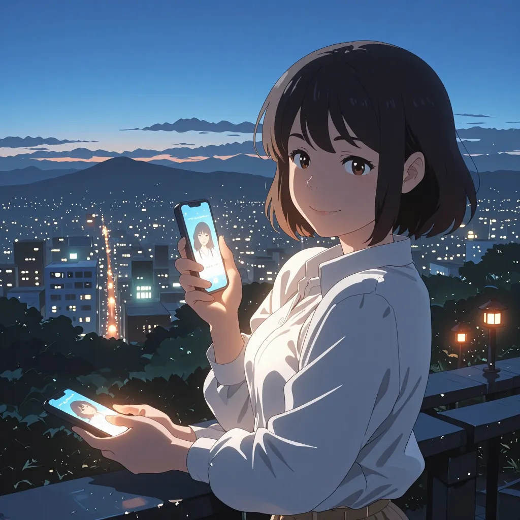 連絡 연상 이미지