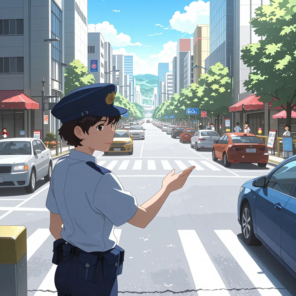 警官 연상 이미지