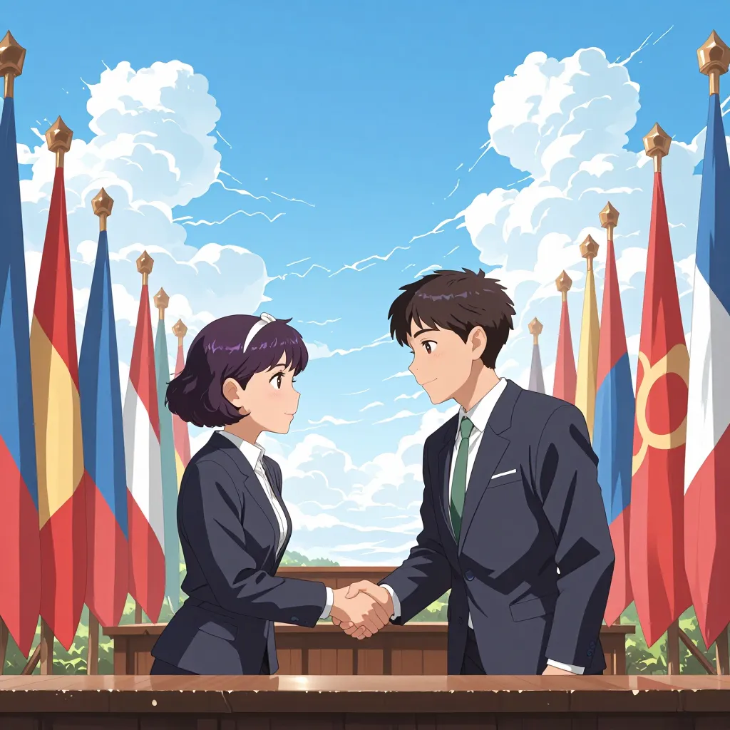 外交 연상 이미지