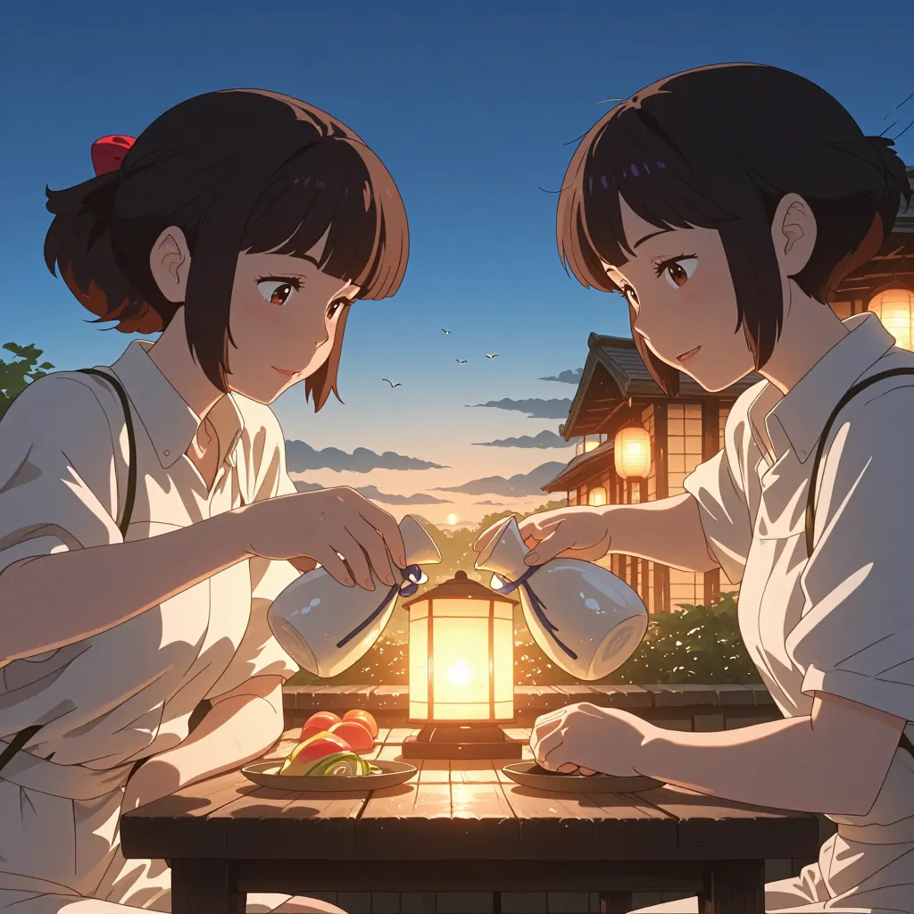 酌む 연상 이미지