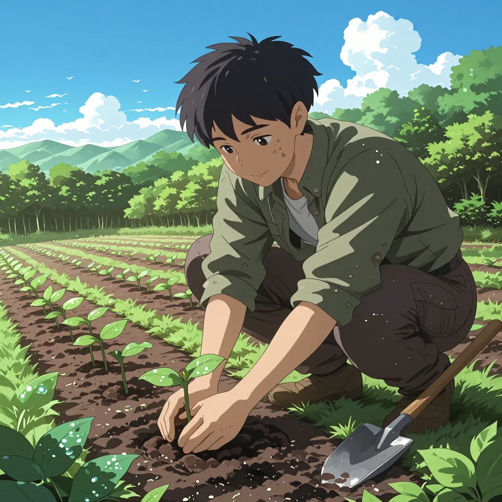 植える 연상 이미지