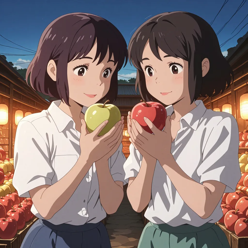 比べる 연상 이미지